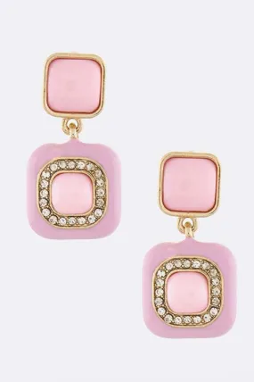 Cotton Candy Squares Earrings