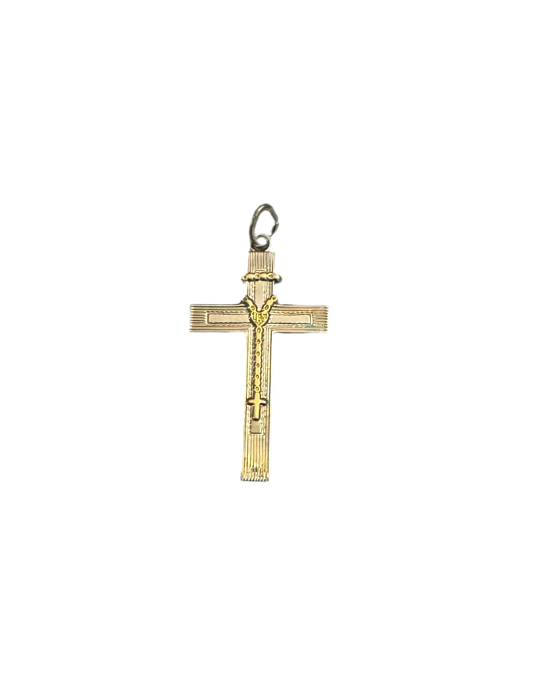 Cross with textured rosary