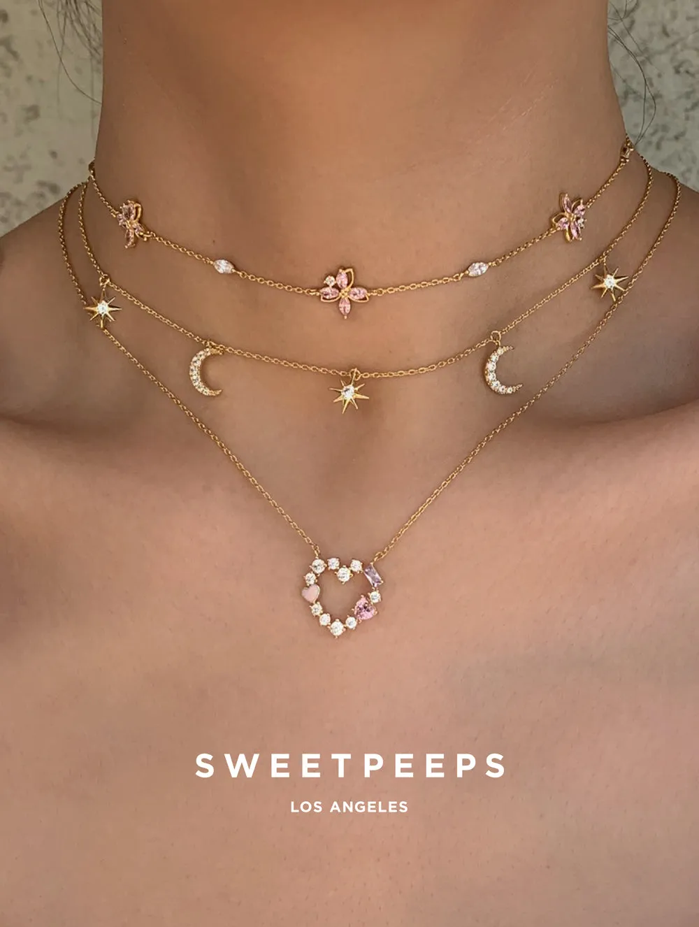 Dainty Butterfly Gem Choker