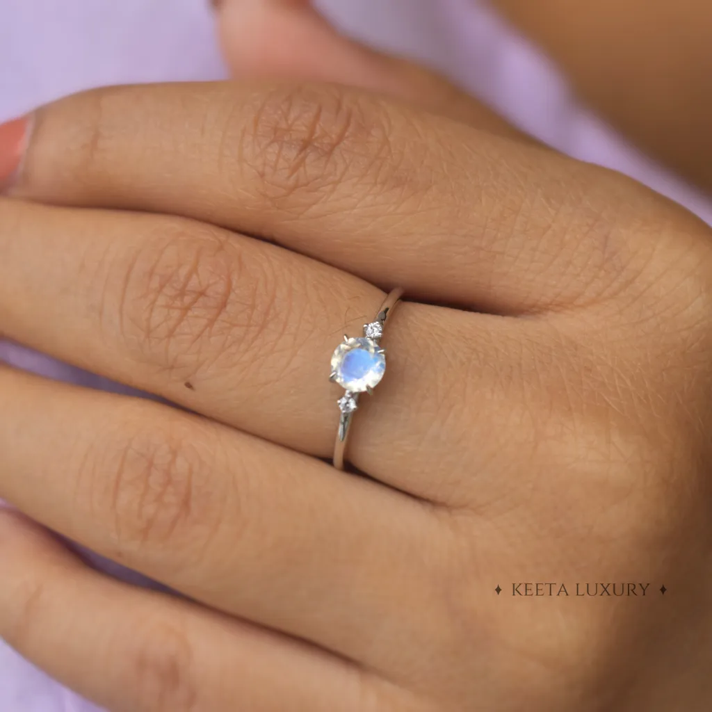 Dainty Charm - Moonstone Ring