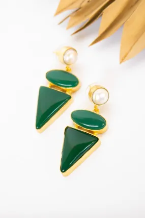 Dasha Jade & Pearl Warrior Earring