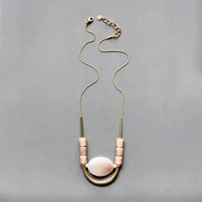 David Aubrey Peach Moonstone Drop Necklace