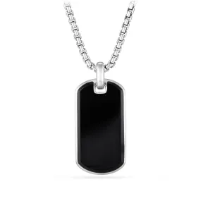 David Yurman 35mm Chevron Dog Tag Pendant