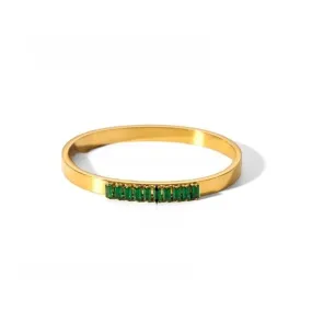 Deka Emerald Stone Embeded Gold Bracelet JLTB0643