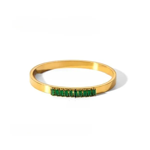 Deka Emerald Stone Embeded Gold Bracelet JLTB0643