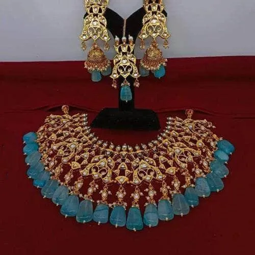 Design Jadau Choker Earring And Teeka Set