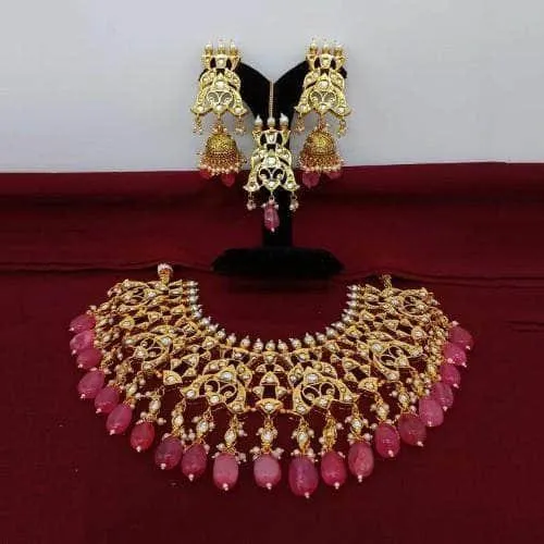 Design Jadau Choker Earring And Teeka Set