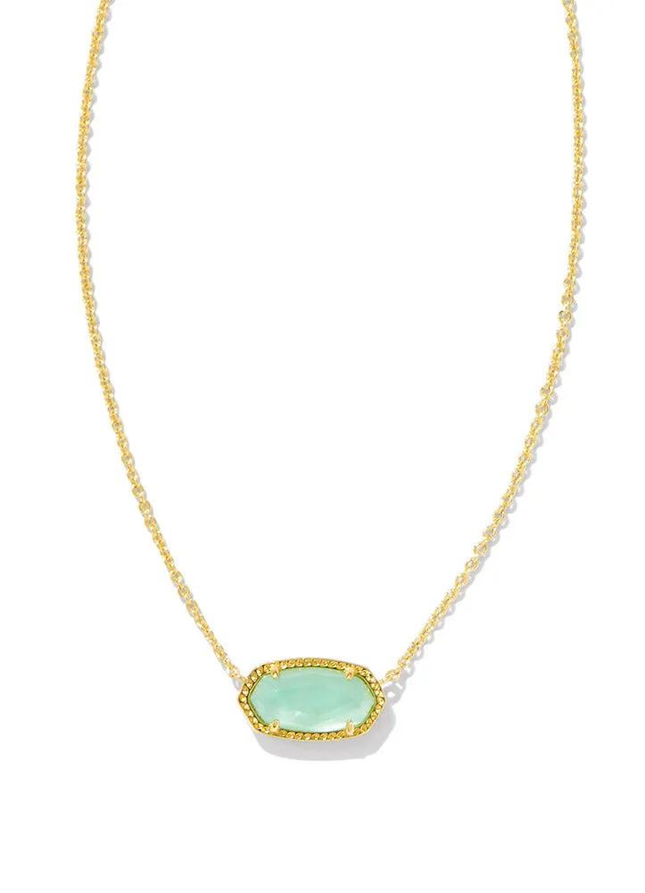 Elisa Neck Gold Lt Green MOP by Kendra Scott