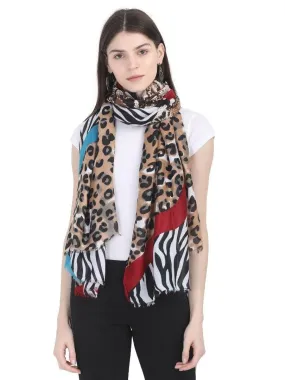 FabSeasons Brown Fancy fashion Stylish Animal Printed Scarf