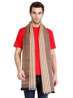 FabSeasons Orange Men's Acrylic Woolen Scarf