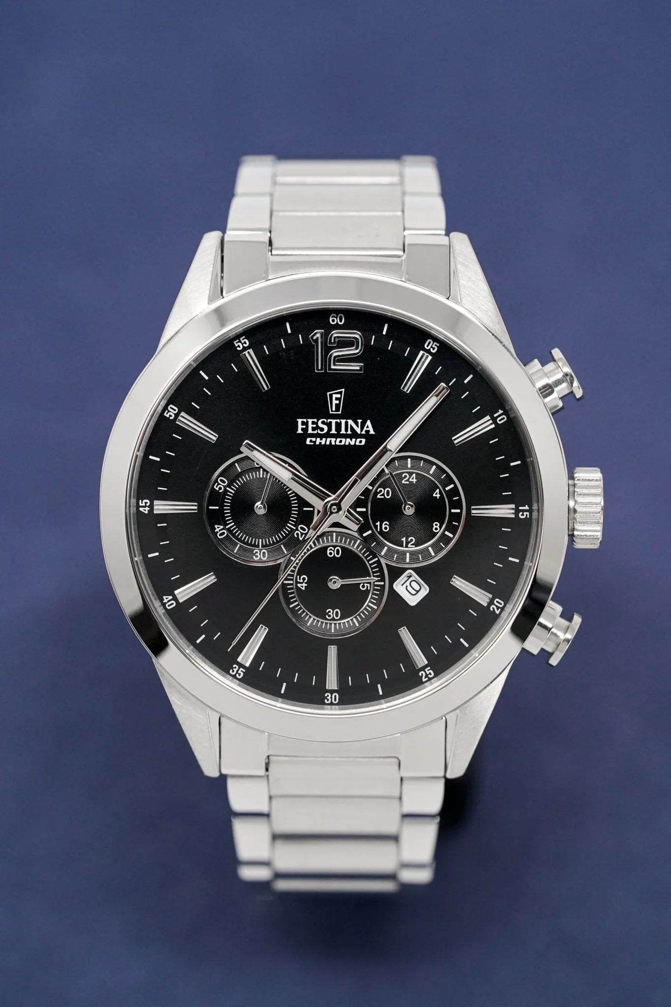 Festina Watch Black Timeless Chrono Stainless Steel F20343-8