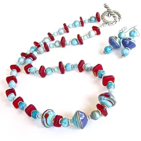 Fiesta: Lampwork Glass Necklace Set