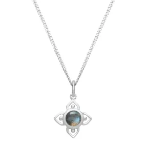 FLEUR - Sterling Silver & Labradorite Necklace