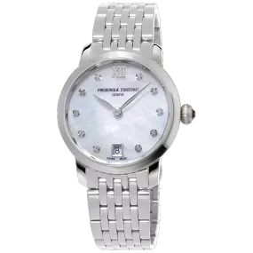 Frederique Constant Slimline Ladies Silver Watch FC-220MPWD1S26B