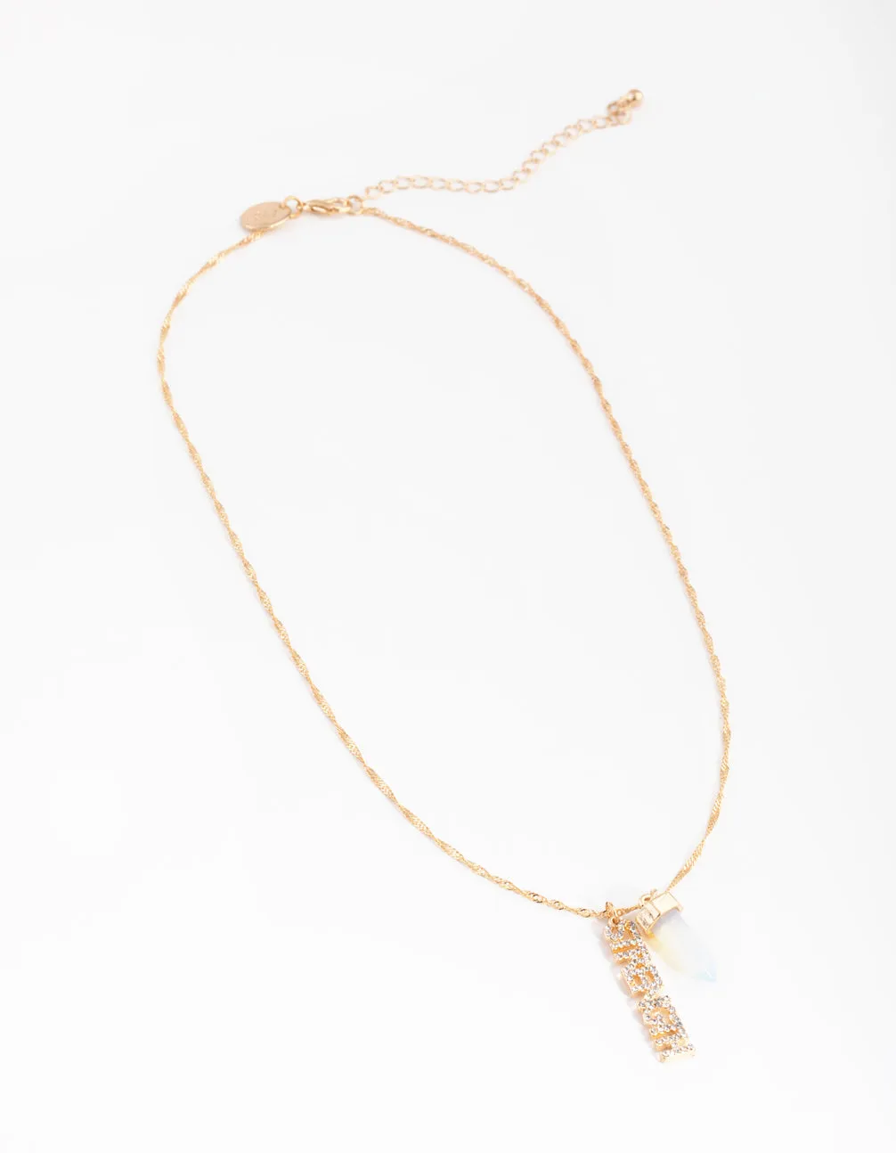 Gold Strength Moonstone Necklace