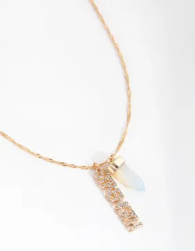 Gold Strength Moonstone Necklace