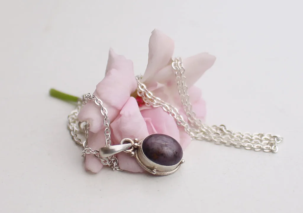 Gorgeous Ruby Stone 925 Silver Sterling Pendant