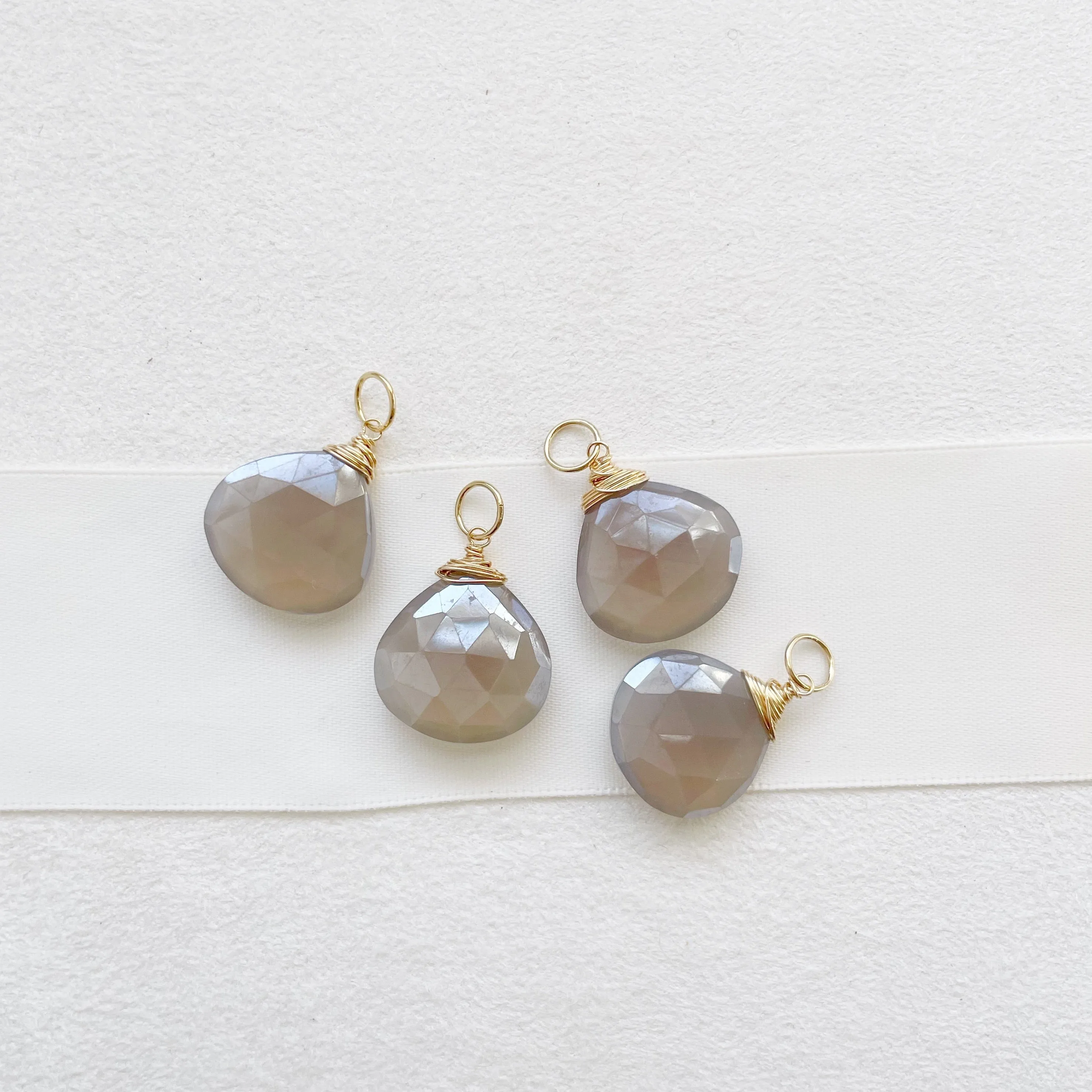 Gray Moonstone drop