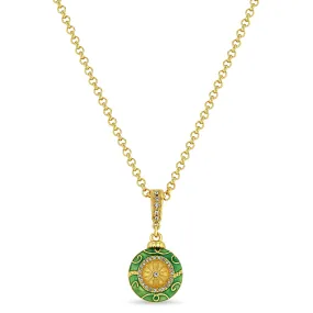 Green Christmas Ornament Enhancer Charm by Ritzy Couture DeLuxe -18k Gold Plated