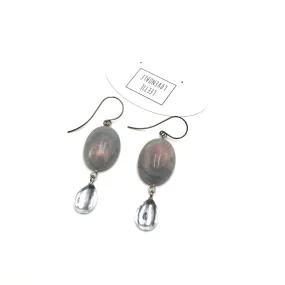 Grey Aurora with Silver Trinket Earrings