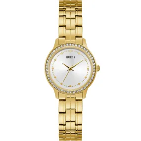 Guess Chelsea W1209L2 Gold Tone Stone Set Womens Watch