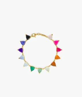 Half Cut Multi Gems Bracelet