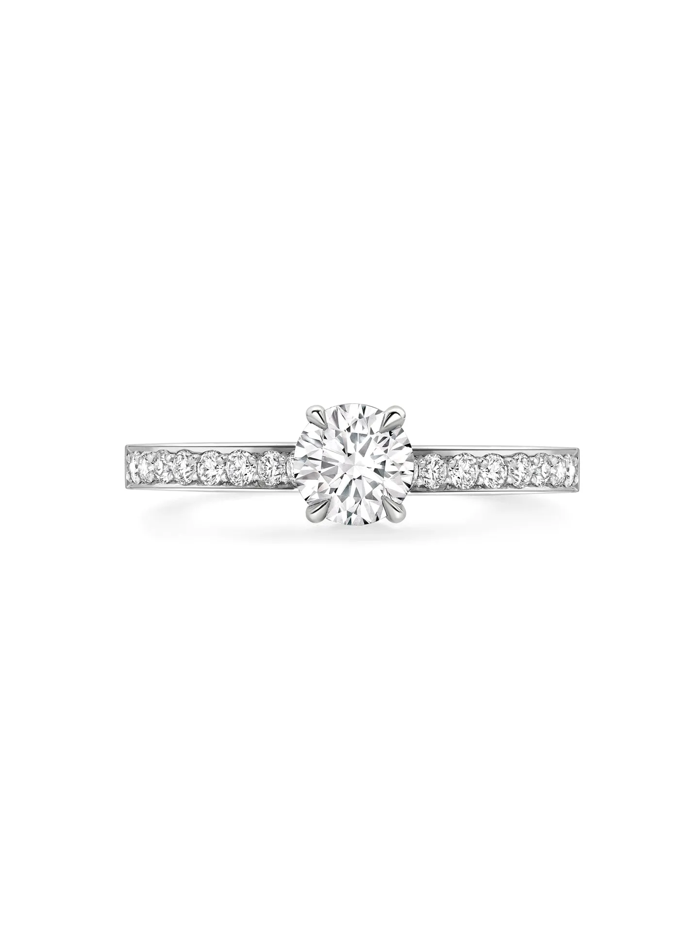 Harmony Round Brilliant Platinum Diamond Ring 1 Carat FVS2