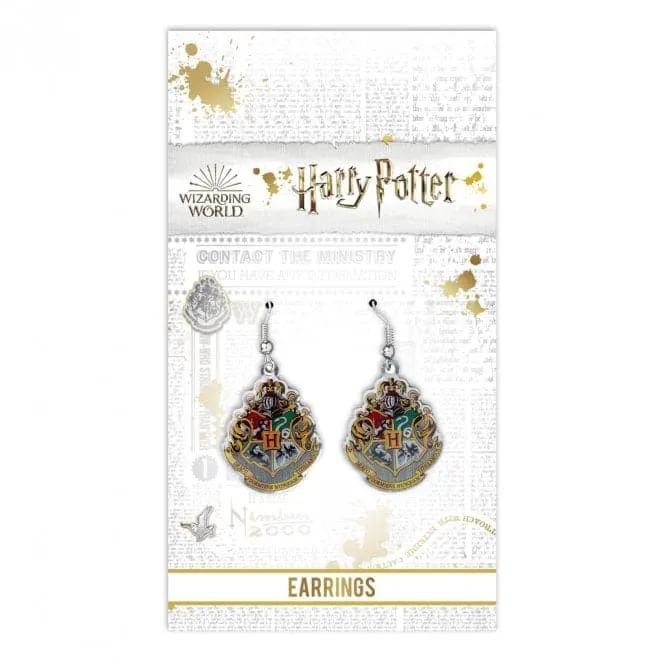 Hogwarts Crest Drop Earrings