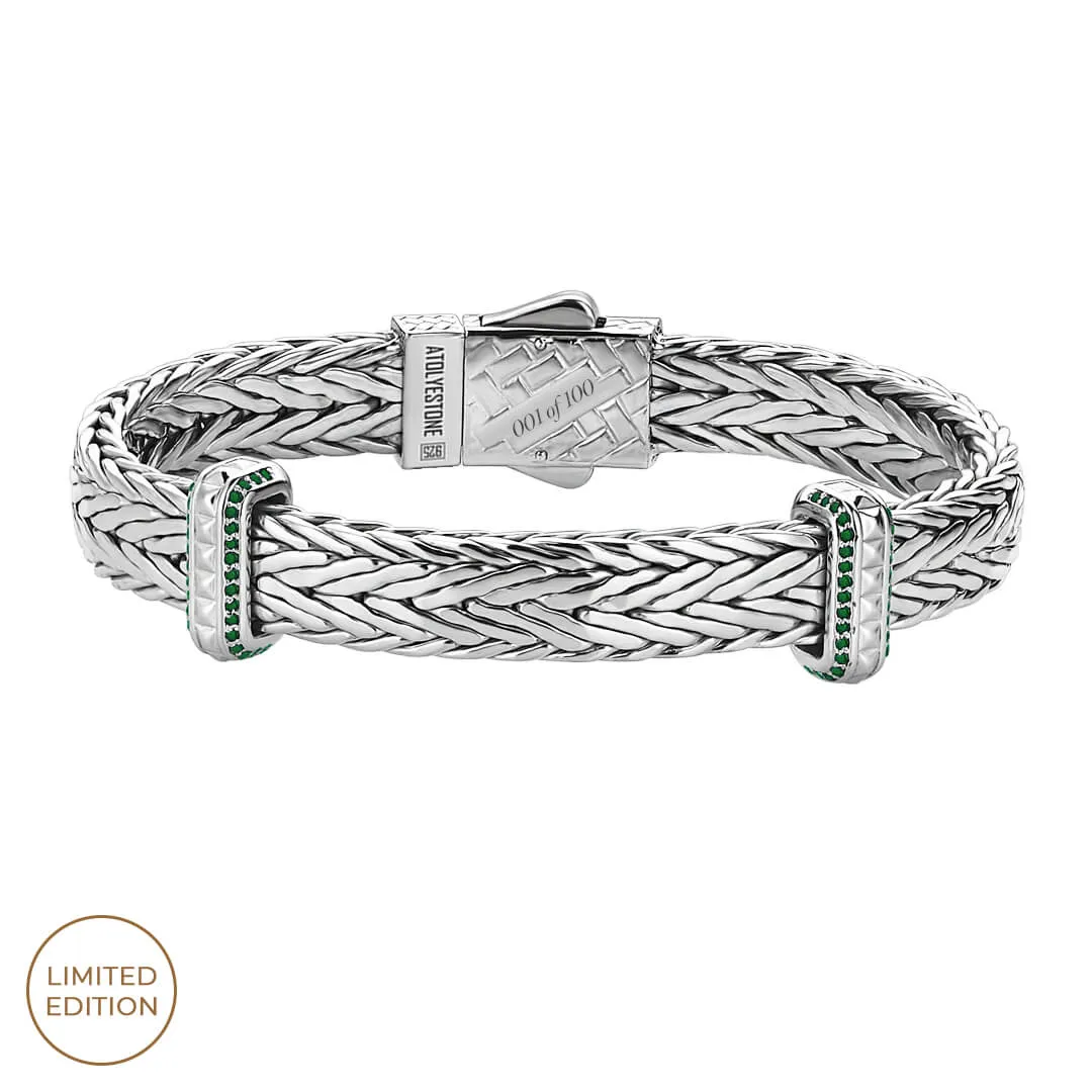 Iconic Emerald Woven Elements Bangle