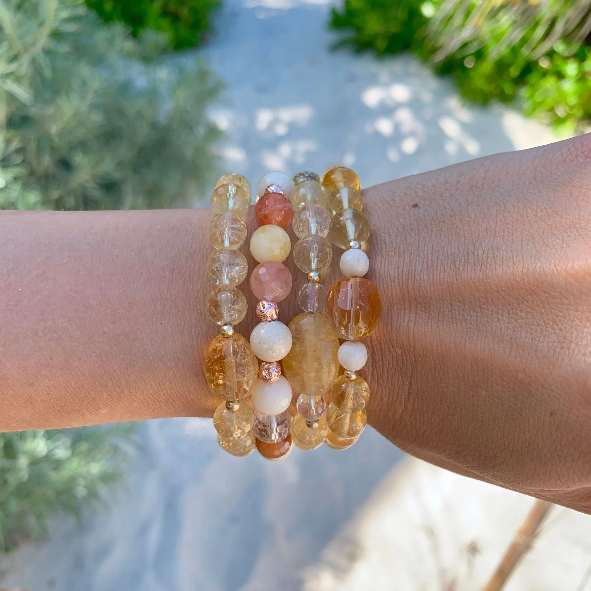 Illuminate Bracelet | Rutilated Quartz, Riverstone