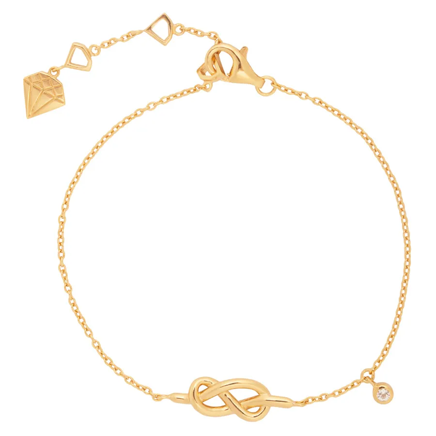 Infinity Knot 14K Gold Vermeil Bracelet