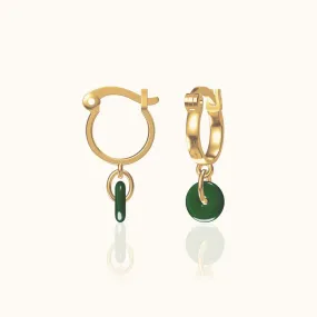 Jade Hoop Earrings