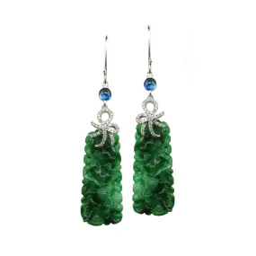 Jade Sapphire Diamond Earrings