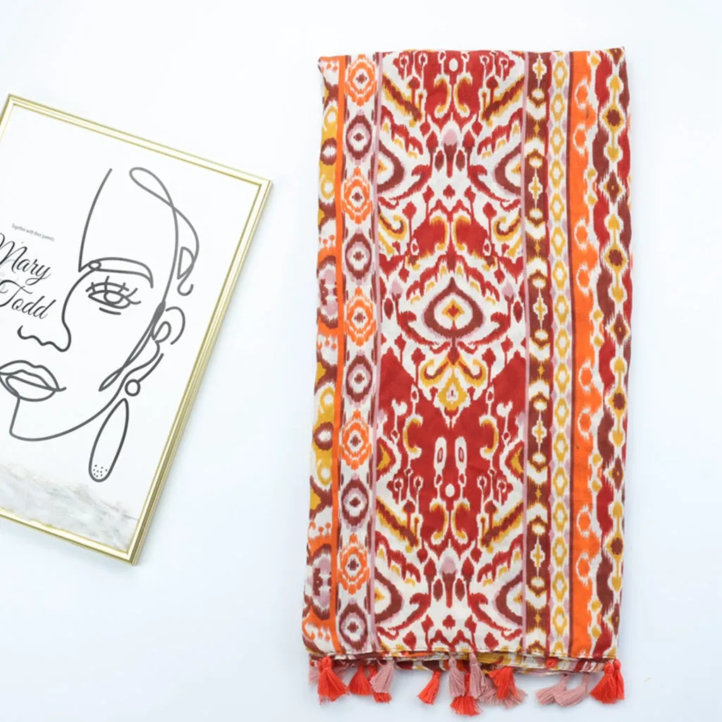 JY230237 ethnic style printed scarf