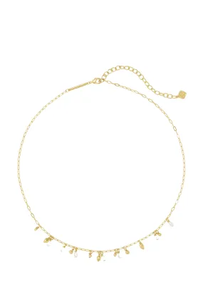 Kendra Scott Mollie Choker Necklace-- Gold White Pearl