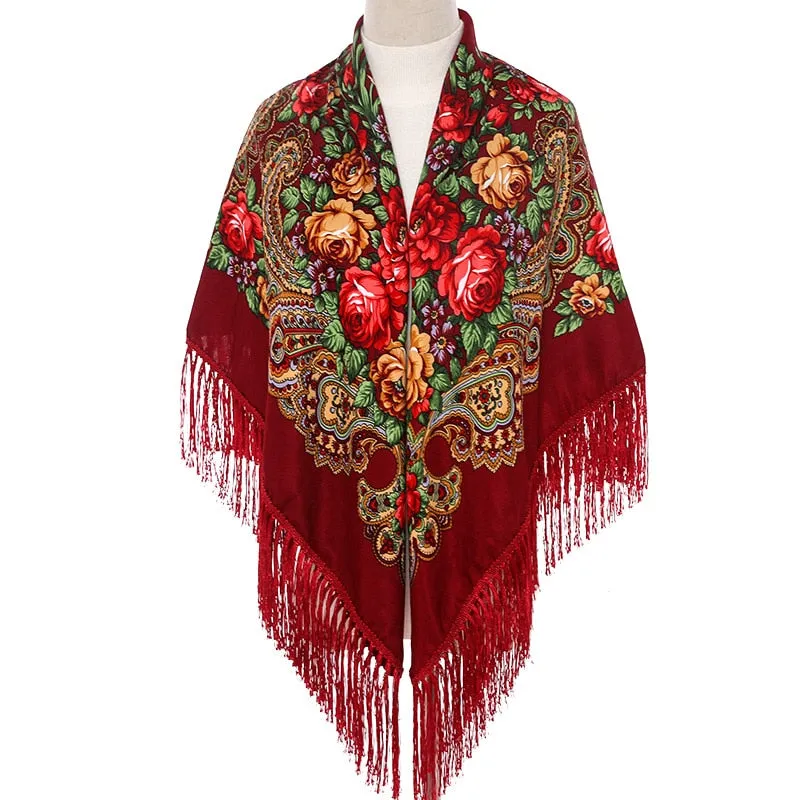 Keyed- Piano Shawl Style Fringed Scarf Shawl 18 Color Ways