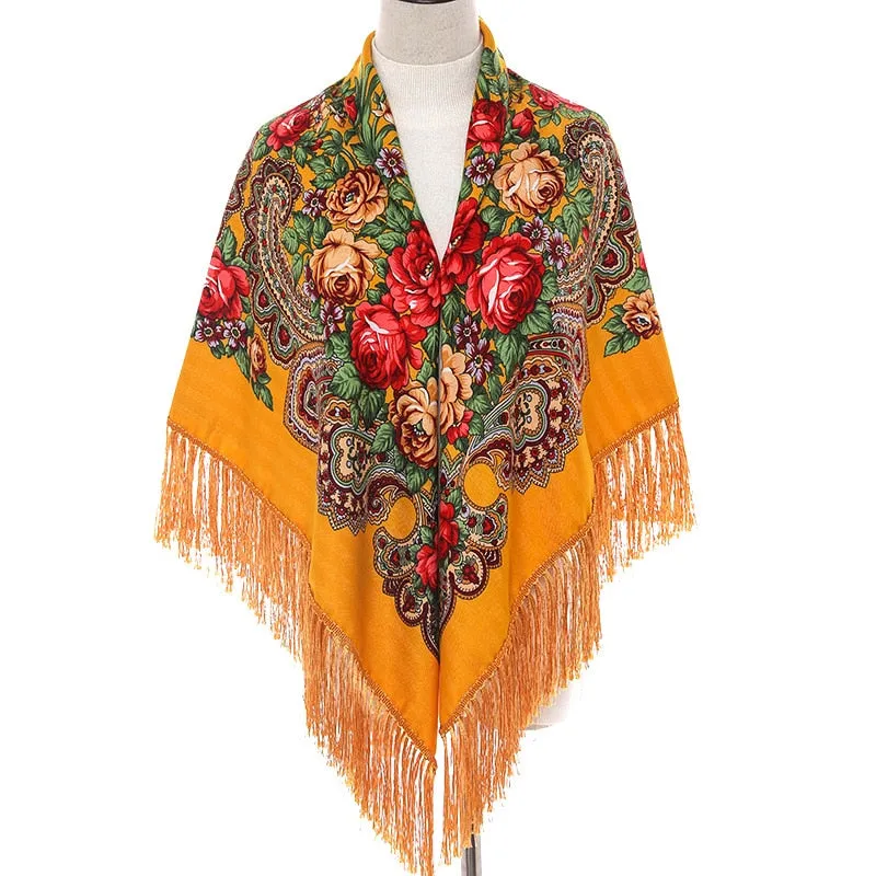 Keyed- Piano Shawl Style Fringed Scarf Shawl 18 Color Ways