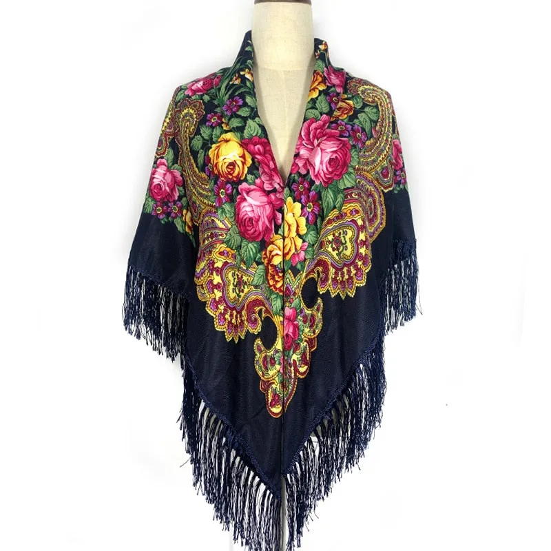 Keyed- Piano Shawl Style Fringed Scarf Shawl 18 Color Ways