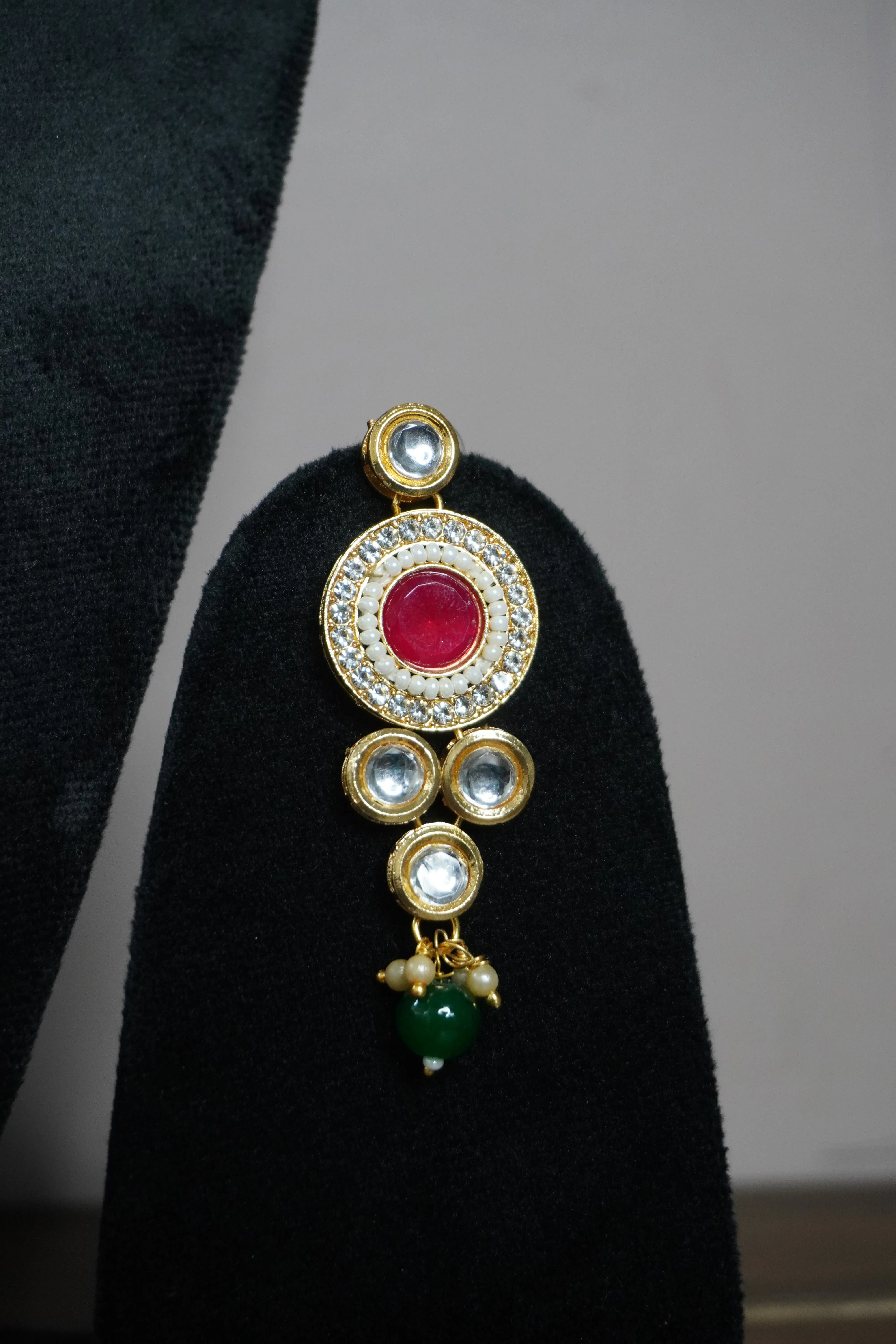 kundan Gold Plated Choker Necklace with Earring