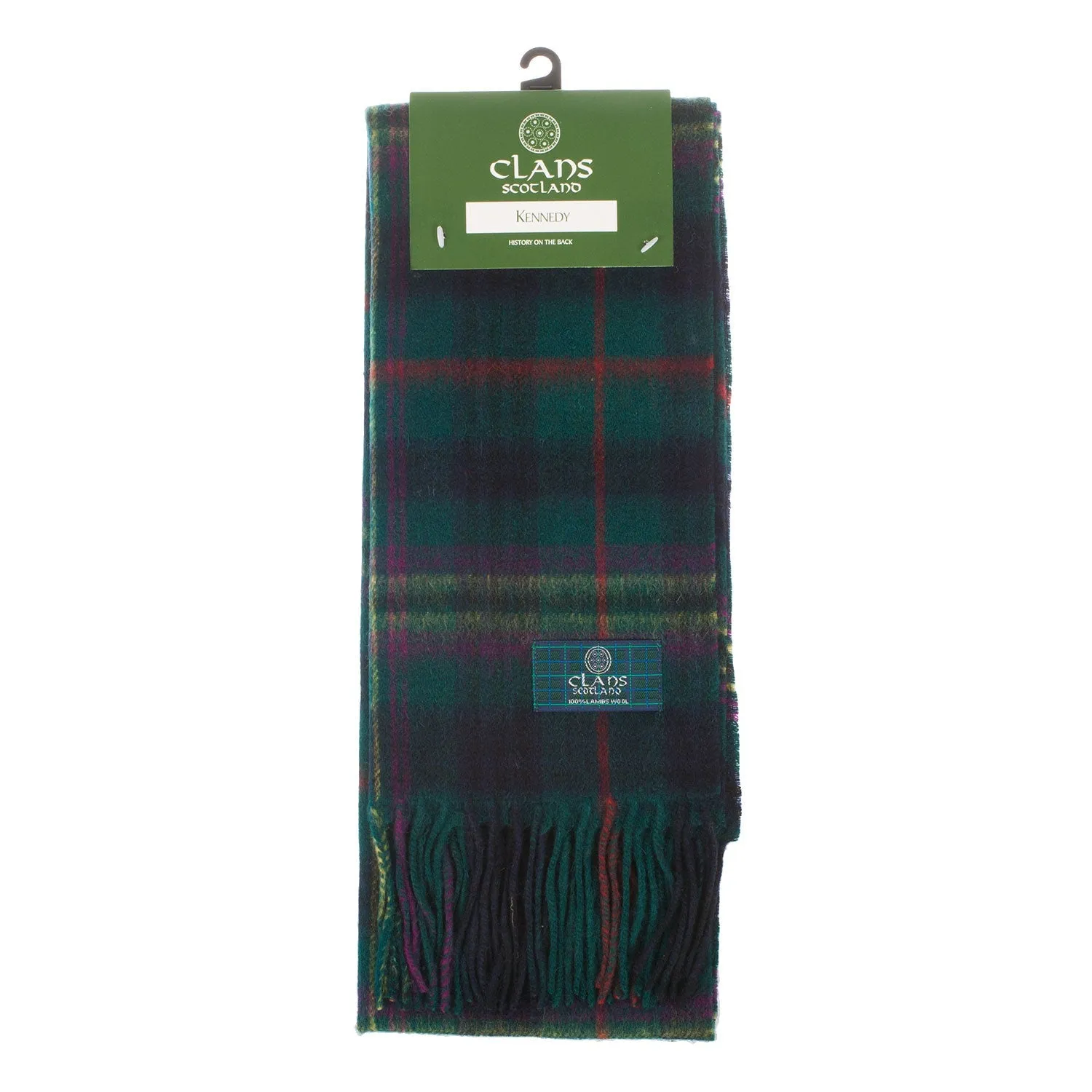 Lambswool Scottish Tartan Clan Scarf  Kennedy