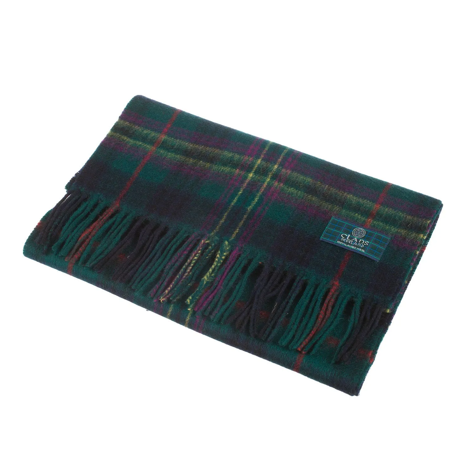 Lambswool Scottish Tartan Clan Scarf  Kennedy