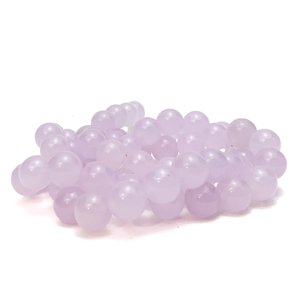 Lavender Jade (Dyed) 12mm Smooth Rounds Bead Strand