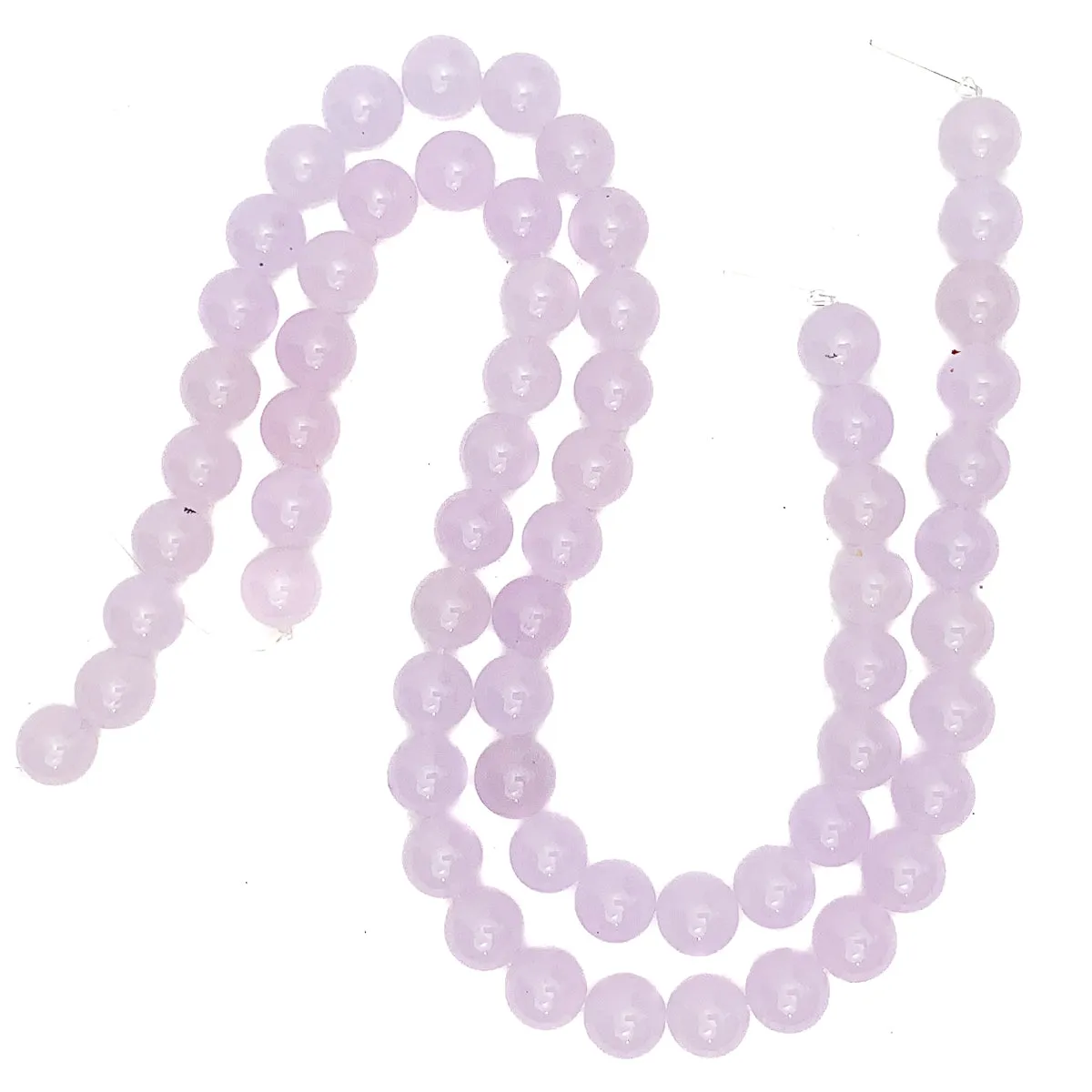 Lavender Jade (Dyed) 12mm Smooth Rounds Bead Strand