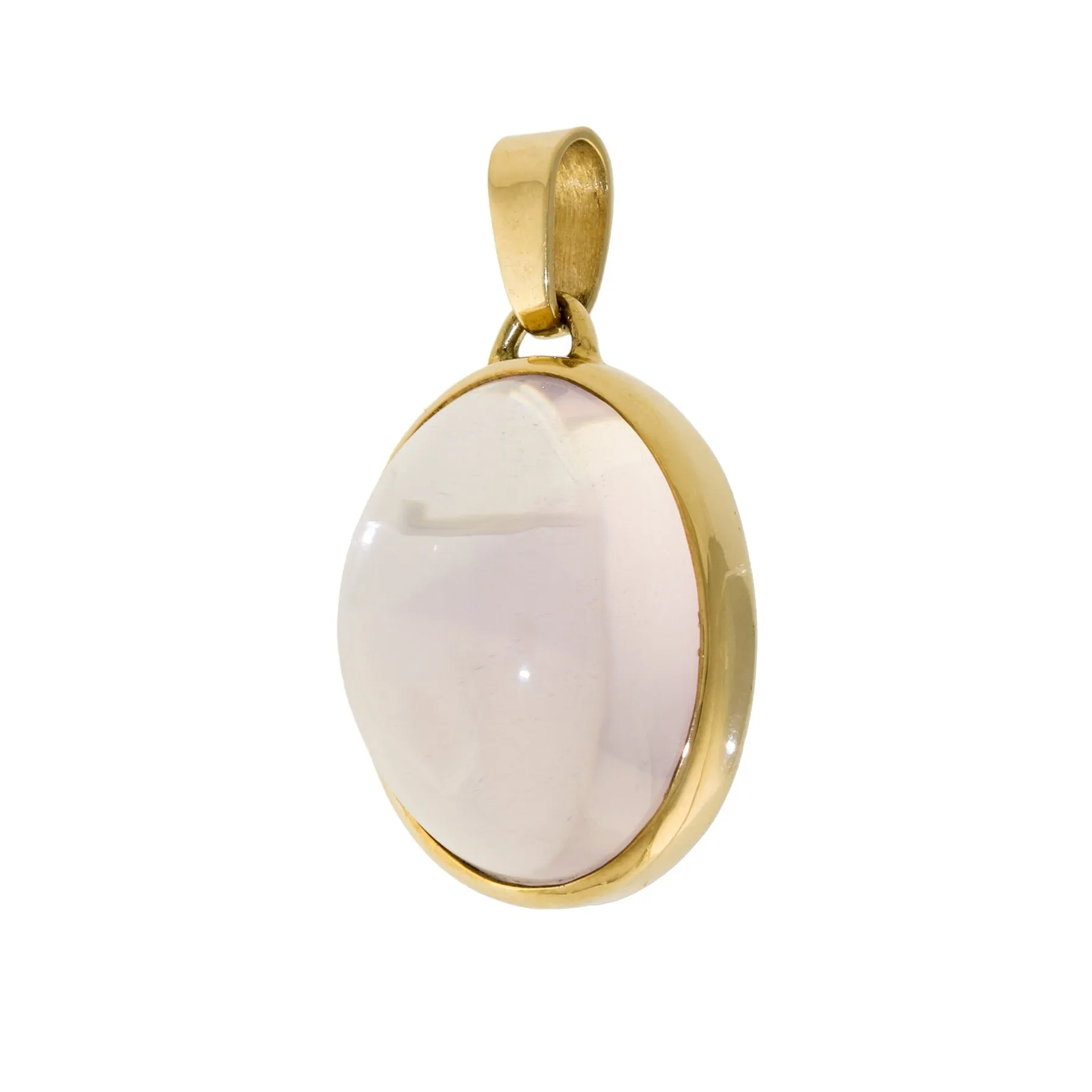 Lavender Quartz Oval Pendant x 14k Gold