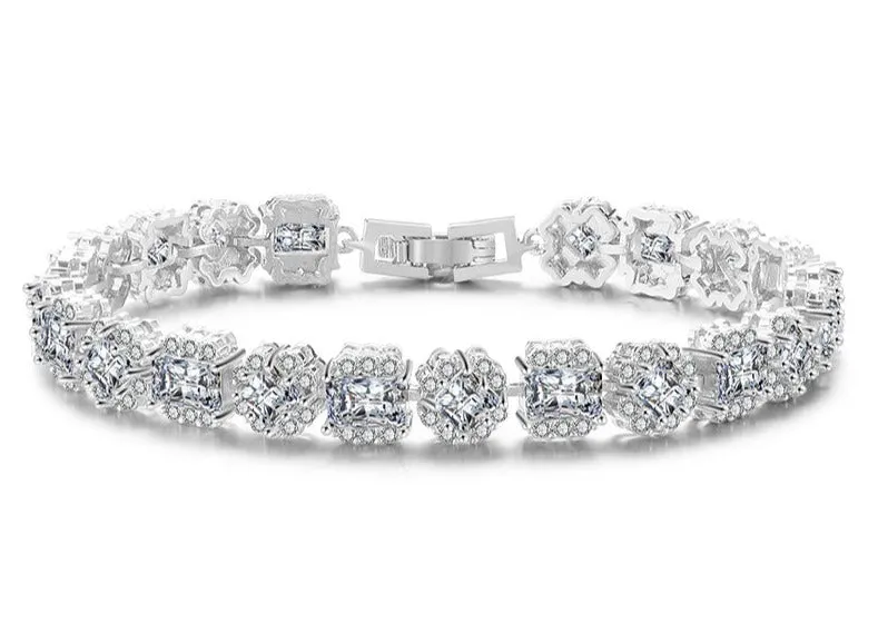 Leandra Princess & Emerald Crystal Bridal Bracelet