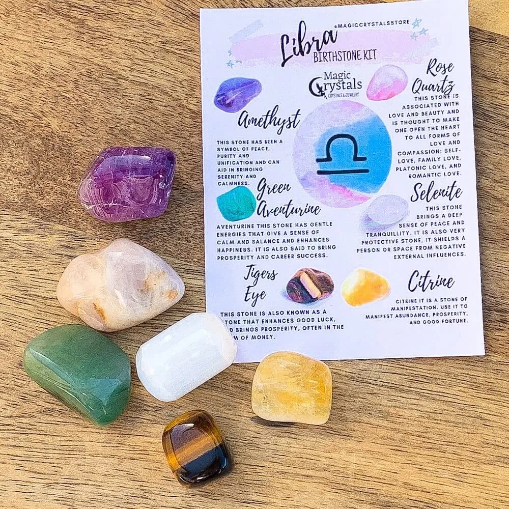 Libra Birthstones Crystal Set