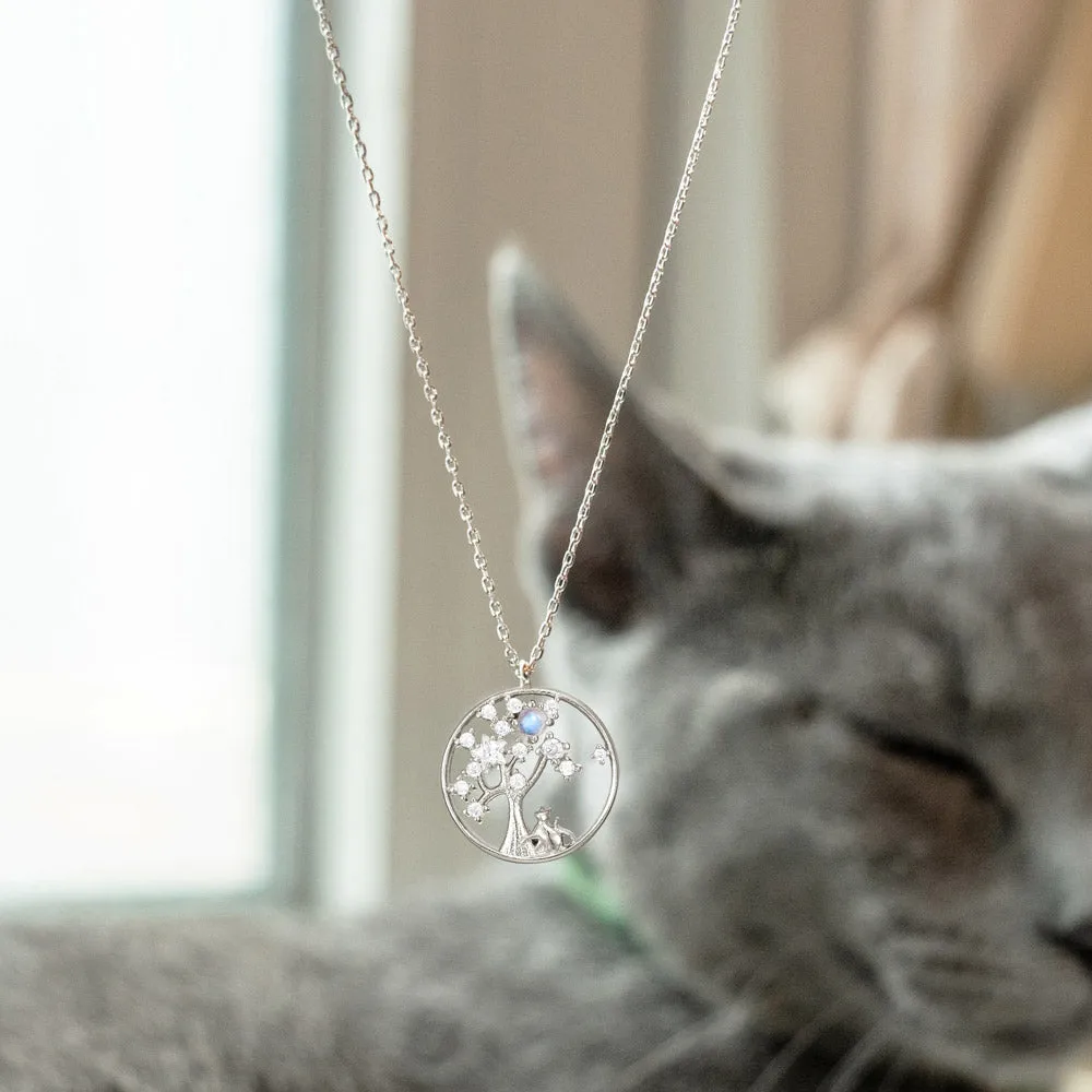 Lucky Tree Cat Necklace