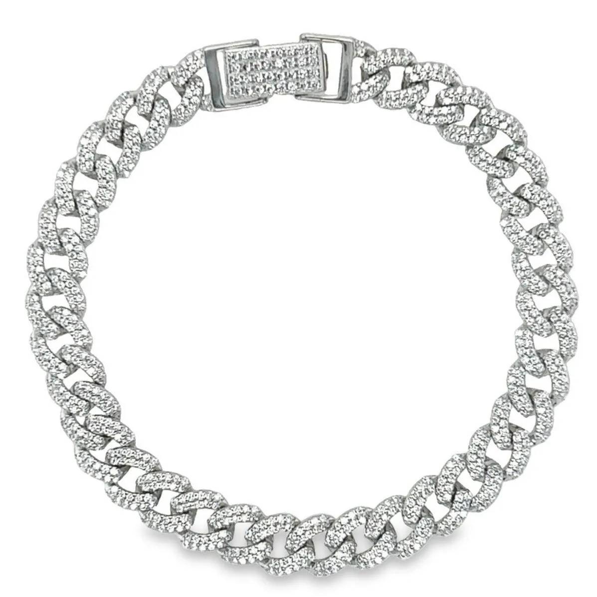 M36 Microdiamond Monaco Cuban Link Bracelet 7.5mm