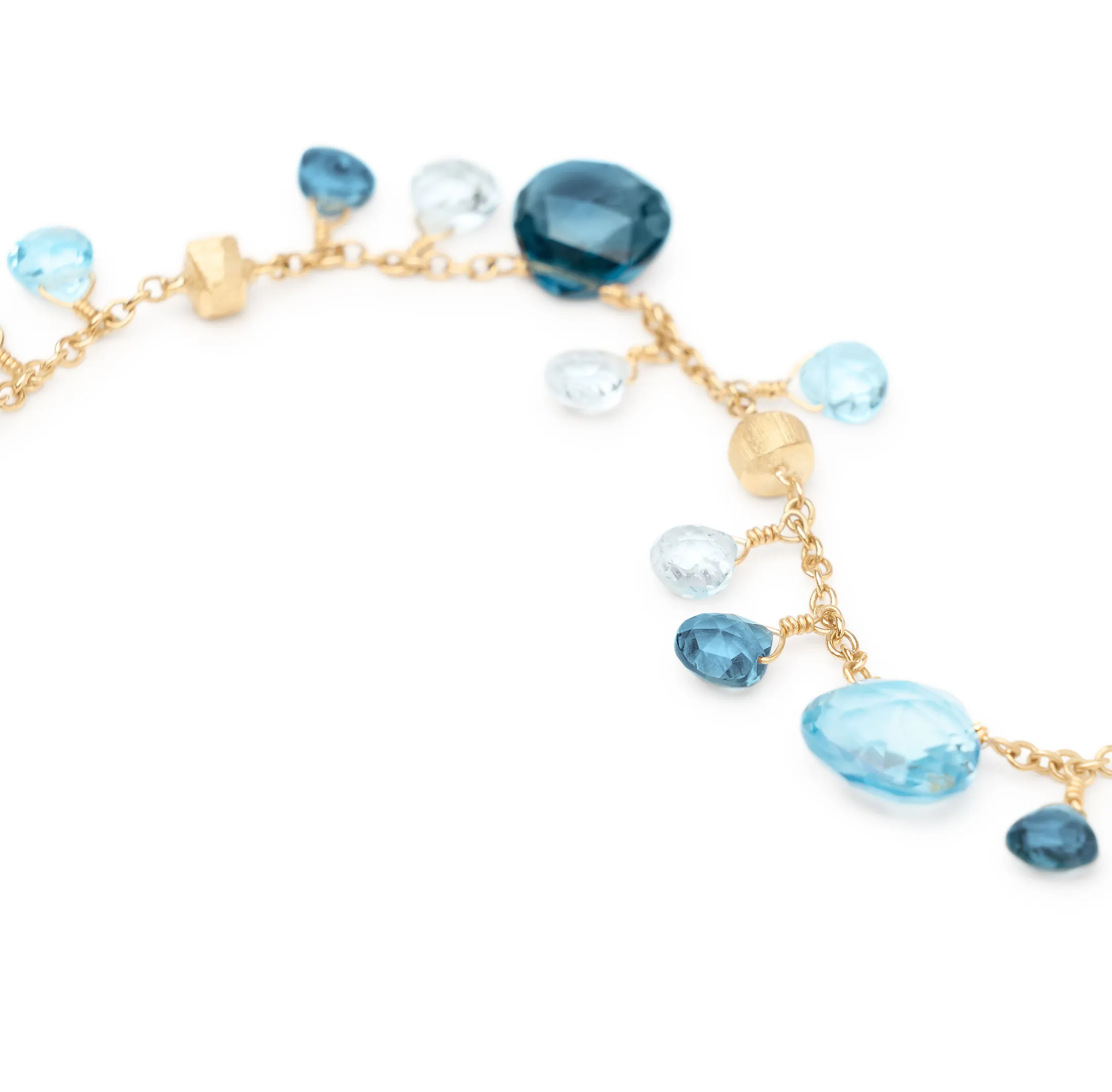 Marco Bicego Paradise Single Strand Blue Topaz and London Blue Topaz Bracelet