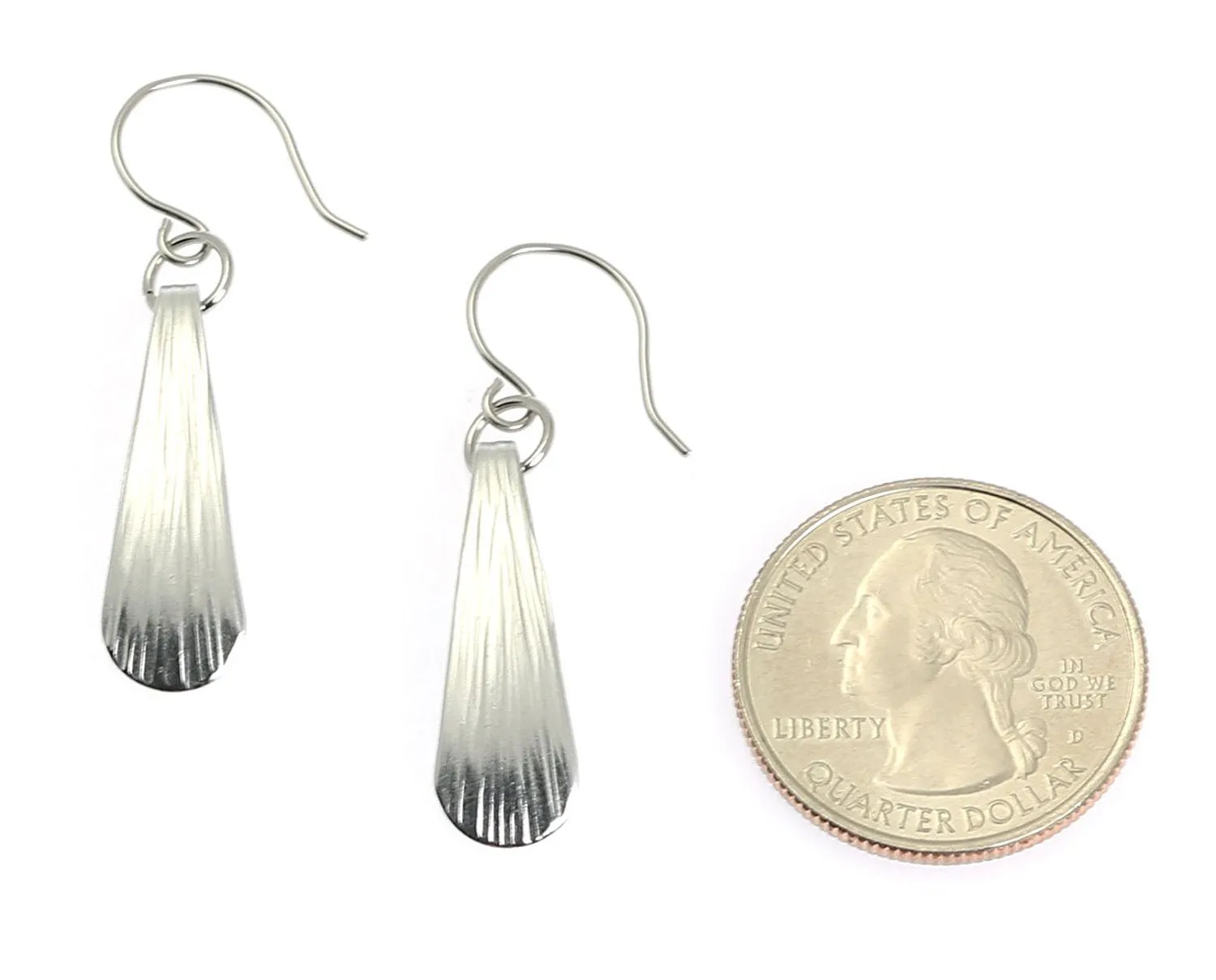 Mini Chased Aluminum Drop Earrings